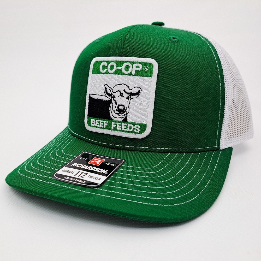 CO-OP Beef Feeds Richardson 112 Trucker Cap Hat Mesh Snapback Textured Patch